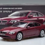 BMW 645Ci E63 Tamsiai Raudonas Kyosho 1:18 08701CR Metalas - image 7 of 7