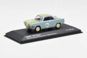 BMW 700 Sport #64 Hulbusch / Stausberg 12 Hours of Nurburgring 1961 Minichamps 1:43 400612364 Metalas - nuotrauka 2 iš 4
