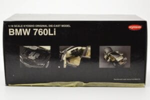 BMW 760Li E66 Juodas Kyosho 1:18 08572BK Metalas - nuotrauka 8 iš 9