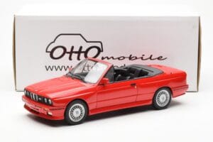 BMW M3 E30 Kabrioletas Raudonas Otto 1:18 OT077 Derva - nuotrauka 6 iš 6