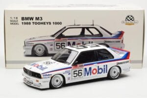 BMW M3 E30 #56 P. Brock / J. Richards Mobil Bathurst 1000 1988 AUTOart 1:18 88847 Metalas - nuotrauka 9 iš 9