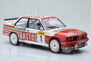 BMW M3 E30 Bastos #1 R. Ravaglia / E. Pirro / E. Van de Poele 24 Hours of Spa 1991 IXO 1:18 18RMC081A Metalas - nuotrauka 4 iš 6