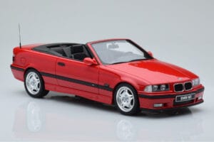 BMW M3 E36 Kabrioletas Raudonas Otto 1:18 OT1048 Derva - nuotrauka 4 iš 6