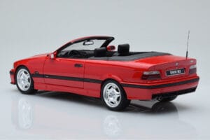 BMW M3 E36 Kabrioletas Raudonas Otto 1:18 OT1048 Derva - nuotrauka 5 iš 6