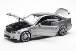 BMW M3 E46 CSL Pilkas Kyosho 1:18 80430302734 Metalas - nuotrauka 2 iš 8