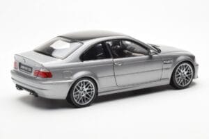 BMW M3 E46 CSL Pilkas Kyosho 1:18 80430302734 Metalas - nuotrauka 3 iš 8