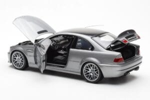 BMW M3 E46 CSL Pilkas Kyosho 1:18 80430302734 Metalas - nuotrauka 5 iš 8
