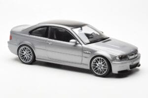 BMW M3 E46 CSL Pilkas Kyosho 1:18 80430302734 Metalas - nuotrauka 6 iš 8