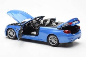 BMW M4 F83 Kabrioletas Yas Marina Mėlynas Paragon 1:18 80432339612 Metalas - nuotrauka 5 iš 8