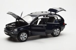BMW X5 4.4i E53 Tamsiai Mėlynas Kyosho 1:18 08521DB Metalas - nuotrauka 2 iš 8
