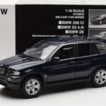 BMW X5 4.4i E53 Tamsiai Mėlynas Kyosho 1:18 - image 8 of 8
