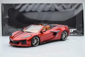 Chevrolet Corvette C8 Z06 Kabrioletas Raudonas Mist GT Spirit 1:18 GT402 Derva - nuotrauka 5 iš 5