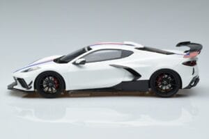 Chevrolet Hennessey Corvette C8 Arctic Baltas GT Spirit 1:18 GT317 Derva - nuotrauka 3 iš 6