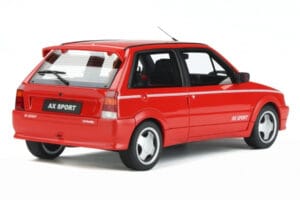 Citroen AX Sport Raudonas Otto 1:18 OT799 Derva - nuotrauka 2 iš 5