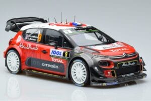 Citroen C3 WRC #9 S. Lefebvre / G. Moreau Tour de Corse 2017 Norev 1:18 181633 Metalas - nuotrauka 4 iš 6