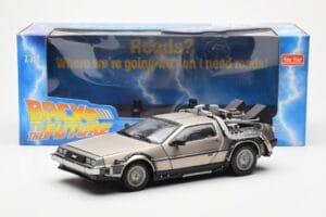 DeLorean DMC-12 Time Machine Back to the Future Sidabrinis Sun Star 1:18 2711 Metalas - nuotrauka 2 iš 8