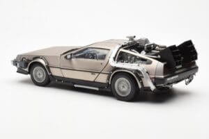 DeLorean DMC-12 Time Machine Back to the Future Sidabrinis Sun Star 1:18 2711 Metalas - nuotrauka 4 iš 8