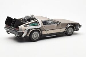 DeLorean DMC-12 Time Machine Back to the Future Sidabrinis Sun Star 1:18 2711 Metalas - nuotrauka 5 iš 8
