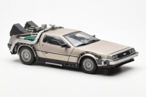 DeLorean DMC-12 Time Machine Back to the Future Sidabrinis Sun Star 1:18 2711 Metalas - nuotrauka 6 iš 8