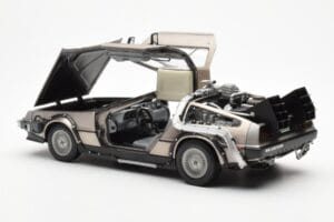 DeLorean DMC-12 Time Machine Back to the Future Sidabrinis Sun Star 1:18 2711 Metalas - nuotrauka 7 iš 8