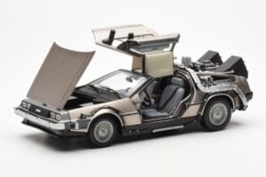 DeLorean DMC-12 Time Machine Back to the Future Sidabrinis Sun Star 1:18 2711 Metalas - nuotrauka 8 iš 8
