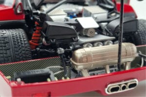Ferrari F40 Raudonas Metalinis Asia Exclusive Kyosho 1:18 08416RM-G Metalas - nuotrauka 13 iš 14