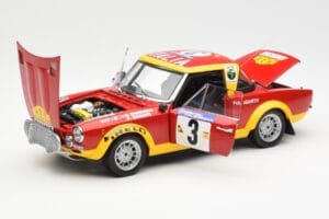 Fiat 124 Abarth #3 Barbasio / Sodano East African Safari Rally 1974 Sun Star 1:18 4952 Metalas - nuotrauka 2 iš 8