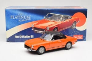 Fiat 124 BS Oranžinis Sun Star 1:18 4906 Metalas - nuotrauka 8 iš 8