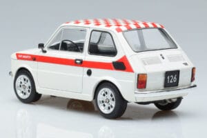 Fiat 126 Abarth Baltas MCG 1:18 MCG18325 Metalas - nuotrauka 5 iš 6