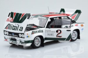 Fiat 131 Abarth Alitalia #2 W. Röhrl / C. Geistdörfer Rally Monte Carlo 1978 Kyosho 1:18 08376G Metalas - nuotrauka 2 iš 10