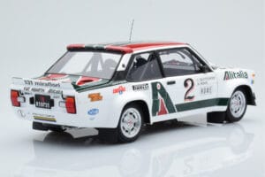 Fiat 131 Abarth Alitalia #2 W. Röhrl / C. Geistdörfer Rally Monte Carlo 1978 Kyosho 1:18 08376G Metalas - nuotrauka 3 iš 10