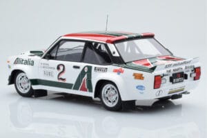 Fiat 131 Abarth Alitalia #2 W. Röhrl / C. Geistdörfer Rally Monte Carlo 1978 Kyosho 1:18 08376G Metalas - nuotrauka 7 iš 10