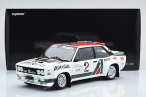 Fiat 131 Abarth Alitalia #2 W. Röhrl / C. Geistdörfer Rally Monte Carlo 1978 Kyosho 1:18 08376G Metalas - nuotrauka 10 iš 10