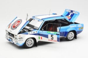 Fiat 131 Abarth #5 Team Fiat Works Rally Portugal 1980 Kyosho 1:18 08376A Metalas - nuotrauka 2 iš 8