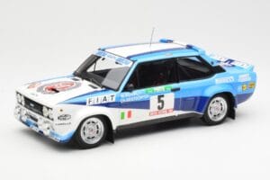 Fiat 131 Abarth #5 Team Fiat Works Rally Portugal 1980 Kyosho 1:18 08376A Metalas