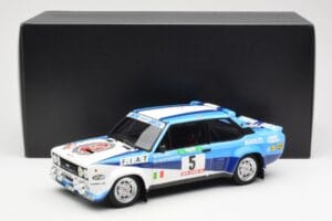 Fiat 131 Abarth #5 Team Fiat Works Rally Portugal 1980 Kyosho 1:18 08376A Metalas - nuotrauka 8 iš 8