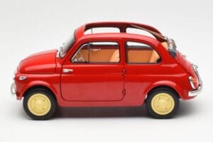 Fiat Nuova 500 Coral Raudonas Kyosho 1:18 08966R Metalas - nuotrauka 4 iš 8