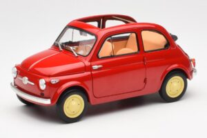 Fiat Nuova 500 Coral Raudonas Kyosho 1:18