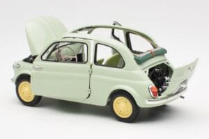 Fiat Nuova 500 Clear Žalias Kyosho 1:18 08966LG Metalas - nuotrauka 5 iš 8