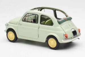 Fiat Nuova 500 Clear Žalias Kyosho 1:18 08966LG Metalas - nuotrauka 7 iš 8