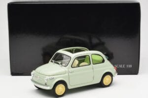 Fiat Nuova 500 Clear Žalias Kyosho 1:18 08966LG Metalas - nuotrauka 8 iš 8
