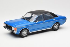 Ford Granada Mk1 Metalinis Mėlynas Matinis Juodas MCG 1:18