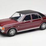 Ford Granada Mk1 Metalinis Tamsiai Raudonas Matinis Juodas MCG 1:18