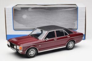 Ford Granada Mk1 Metalinis Tamsiai Raudonas Matinis Juodas MCG 1:18 MCG18393 Metalas - nuotrauka 6 iš 6