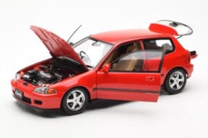 Honda Civic EG6 VTEC Raudonas LCD 1:18 LCD18018-RE Metalas - nuotrauka 3 iš 11