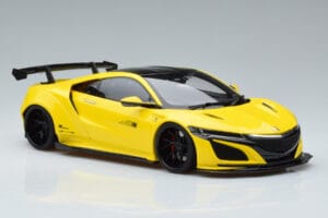 Honda NSX NC1 LB Works Liberty Walk Geltonas GT Spirit 1:18 KJ034 Derva - nuotrauka 4 iš 6