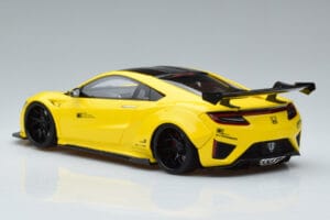 Honda NSX NC1 LB Works Liberty Walk Geltonas GT Spirit 1:18 KJ034 Derva - nuotrauka 5 iš 6