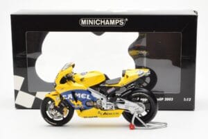 Honda RC211V Pramac Pons #3 M. Biaggi MotoGP 2003 Minichamps 1:12 122037103 Metalas - nuotrauka 4 iš 4
