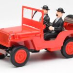 Jeep Willys Tintin 2 Figūrėlės UT Models 1:18