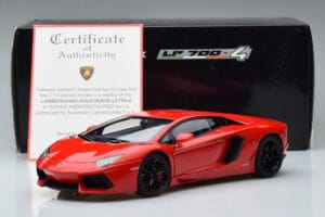 Lamborghini Aventador LP700-4 Andromeda Raudonas AUTOart 1:18 74669 Metalas - nuotrauka 10 iš 10